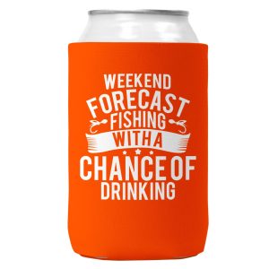 Weekend Forecast Fishing Can Coozie Cooler for 12oz Cans