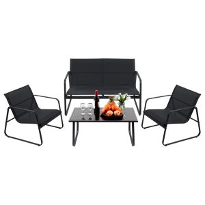 Outdoor Courtyard Furniture Set With Table